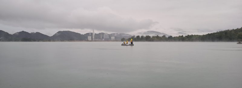 Vzorčenje rib v velenjskem jezeru